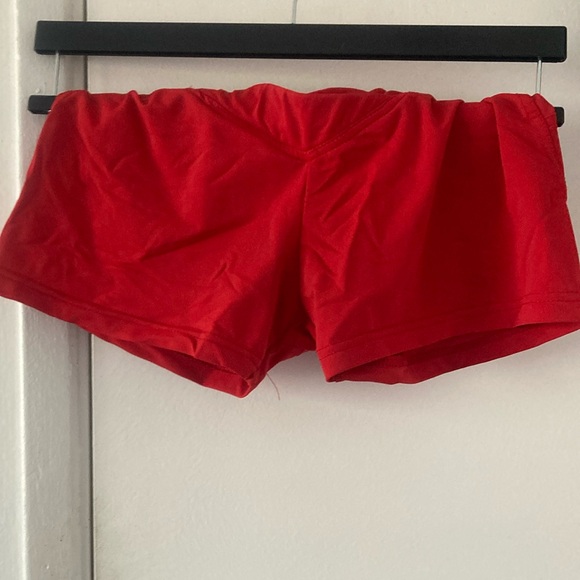 Women's Red Athletic Shorts - Picture 1 of 1